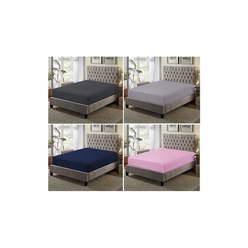 Fitted Bed Sheets Luxury Hotel Quality 100% Poly Cotton Bed