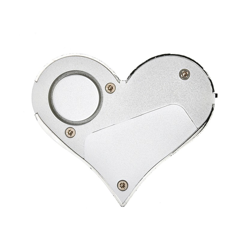 Self Defense Alarm Heart Shape Security Protect Personal Alert(Silver)