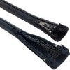 Electriduct 7/8" Expandable Braided Zipper Sleeving Wrap Around Sleeve -