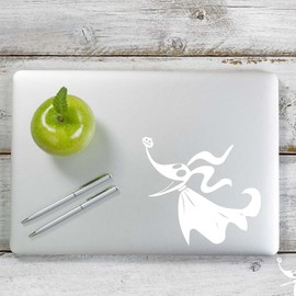 Yoonek Graphics Christmas Nightmare Zero Decal Sticker for Car Window, Laptop and More. # 1052 (6" x 6.5", White)