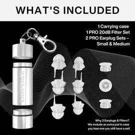 EarPeace Music PRO High-Fidelity Ear Protection Musicians - Hearing Protection Concert - Ear Plugs for Musicians and Festivals - Patented Ear Plugs - High Protection 20 dB