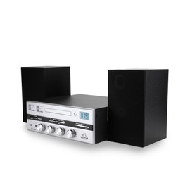 Victor VDTS-4450 Milwaukee 50 Watt Desktop CD Stereo System with Bluetooth, Square VU Meters, Remote Control, and Detached Speakers – Ideal for Home or Office Music Listening