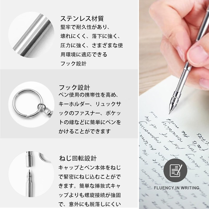 LeTradeJP Mini Short Ballpoint Pen Strap Keychain Mini Ballpoint Pen