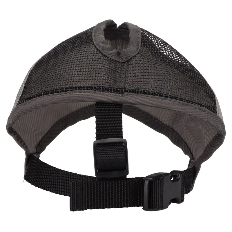 Adjustable Bulldog Mask Bite and Barking Dog Muzzle Eye Closed
