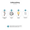 ledscom.de Vintage Retro Pendant Light Bronze Cage Shade + LED