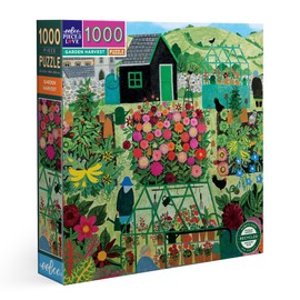 eeBoo Piece & Love: Garden Harvest - 1000 Piece Puzzle - Adult Square Jigsaw, 23x23, includes Image Reference Insert, Glossy Pieces