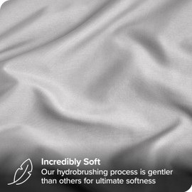 Bare Home Microfibre Pillowcase Set - Standard Size - 2 Pack Pillow Cases - Soft Brushed Microfibre - Pillow Covers (50x75 cm, Light Grey)