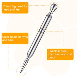 Stainless Steel Acupressure Bar Massage Pen Manual Acupressure Pen-Deep Tissue Massage Tool Relaxing Acupuncture Tools Massage Tools for Full Body Relaxing