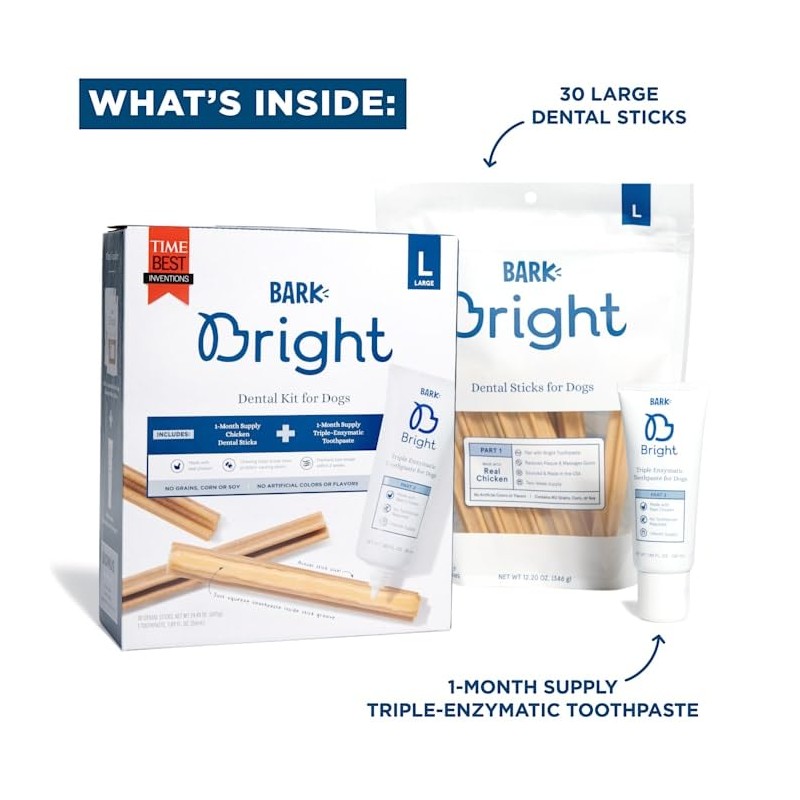 Bark BARK Bright Large Dental Kit for Dogs, 26.29 oz,31