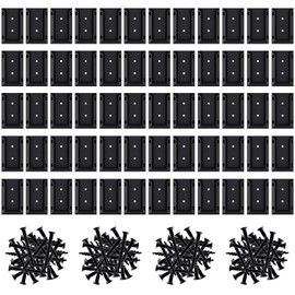 Goovilla Deck Railing Bracket, 60PCS Deck Railing Connectors for 2x4 Wood Post with 360PCS Rustproof Screws, Sturdy Nylon Deck Rail Brackets for Stair Wooden Handrail, Fence or Porch Rails, Black