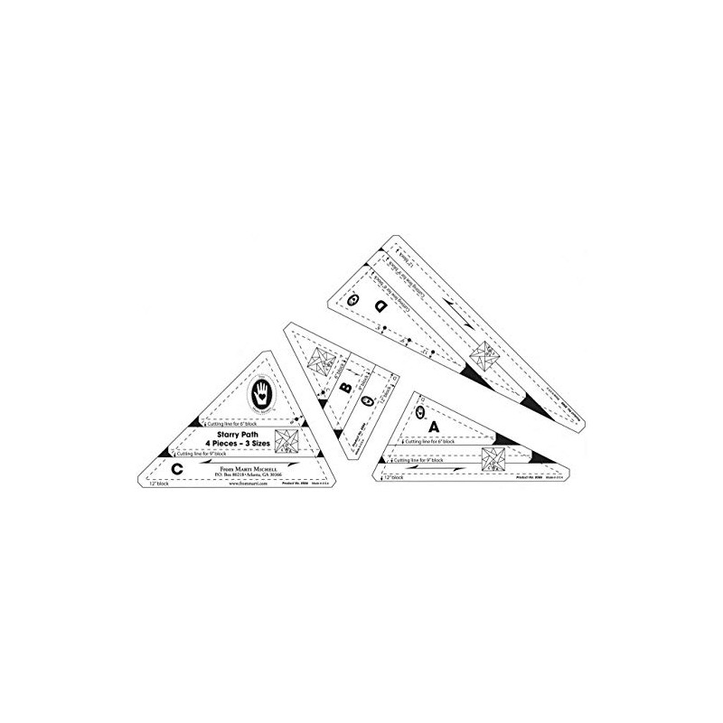 Marti Michell Starry Path Template Set-4/Pkg