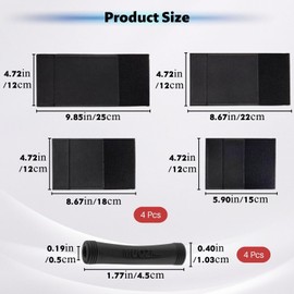 Lyivisk Bicycle Frame Protector Set of 4 with 6 Rubber Pipe Guides Protective Cover Carbon Frame Protection Carbon Frame MTB E-Bike 4 Different Sizes Bicycle Accessories