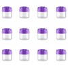 12 Pieces 20g Plastic Cosmetic Jars Cosmetic Containers Travel Cream