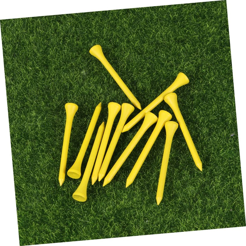 WOONEKY 100pcs Golf Tees Wooden Yards for Tee Box Friction