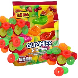 Gummies Candy Variety of Fruity Flavors | (1.8 - LBS, 5 Flavors)