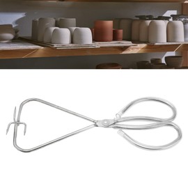 29x12.5cm/11.42x4.92in Dipping Tong Glazing Tool, Stainless Steel Clay Sculpture Tong Glazing Tool, Pottery Clay Sculpture Tool Pliers for Clay Modeling Sculpturing(Double)