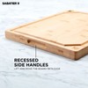 Sabatier Extra-Large Bamboo Cutting Board with Juice Trench & Handles,