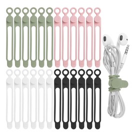 Timotech te trae el futuro de la organización: Accesorio avanzado que MATERIAL DE CALIDAD: Estos Organizadores de cables ajustables están fabricados con silicona.
