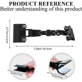 Plastic Merchandise Sign Clip Sign Holder, 4Pcs Adjustable Copy Clip Flexible Document Clips,Plastic Clips Rotatable Clip Holder Black Price Display Holder Merchandise Sign Clips Rack Tags Sign Holder