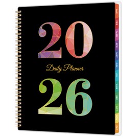 2026 Daily Planner - Appointment Book 2026, 9'' x 11'', Hourly Planner JAN.2026 - DEC.2026, 2026 Appointment Book with Coated Inner Tabs, Inner Pocket
