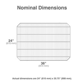METRO EZA-2436NC Super Erecta EZ-ADD Wire Shelf, Chrome, 24" x 36"