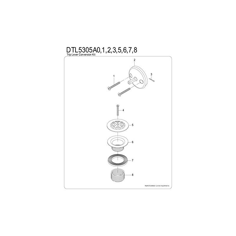 Kingston Brass DTL5305A7 Grid Tub Drain Kit, Brushed Brass