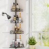 LCORMAG Shower Caddy Corner Tension Pole, 4 Tier Adjustable Corner