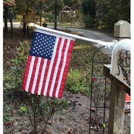 World Flags Direct American Flag Mailbox Post Set, Flag, Flagpole & Bracket Included.  Made in USA