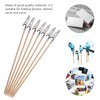 EXCEART 100pcs Alligator Clips Bamboo Stick Metal Alligator Iron Clip