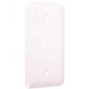 TayMac WRW-B 1-Gang White Smooth Metal Princess Blank Wall Plate