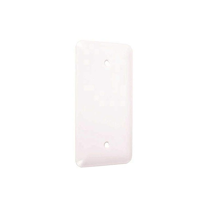 TayMac WRW-B 1-Gang White Smooth Metal Princess Blank Wall Plate