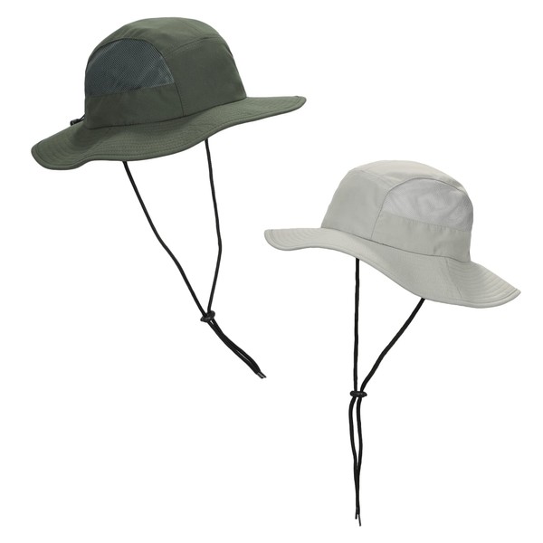 2-Pack Wide Brim Sun Hat with Vented Mesh, Multicolored, One