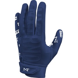 Nxtrnd G2 Pro Football Gloves, Men's Ultra Sticky Elite Receiver Gloves (Navy Blue, Medium)