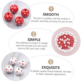 Operitacx 1 Satz Holzperlen Gefärbte Kunst-abstandsperlen Webstuhl Reize Bausatz Bastelset Kit Zur Herstellung Von Charm-armbändern Verschiedene Perlen Armband-anhänger Saatperle 100st