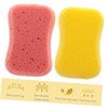 PACKOVE 4Pcs Skin Friendly Bath Sponge Exfoliating Scrubbers for Gentle