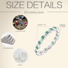 Vemhel Sterling Silver Stackable Rings Created Emerald Eternity Bands Jewelry