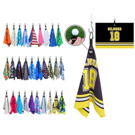 Scale Wear Design Magnetic Gilmore Waffle Golf Towel – Large 16"x24" Clean Golf Club Ball Magnet Clip to Hang on Bag Cart Strong Premium Strength Ultra Absorbent Gear Happy Men Gilmore 18