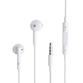 Earphones, Wired Earphones, 0.1 inch (3.5 mm) Jack, HIFI Sound Quality, Volume Adjustment, Headset Microphone, Call Capable, High Resolution Clear Calls, Small and Lightweight, Commuting/Working