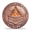 deDecoml The Strong Steel Challenge Coin with Anvil and Dumpster