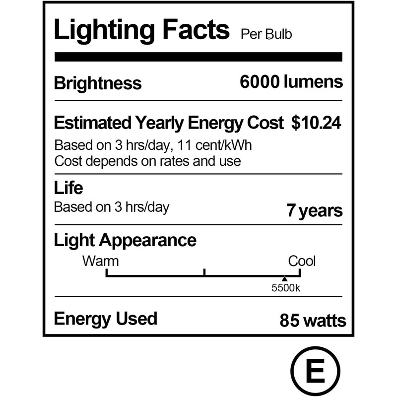 AQIRUI 2 x 85W Light Bulb 5500K CFL Daylight Spiral