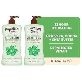 Hawaiian Tropic Lime Coolada Body Lotion and Daily Moisturizer After Sun, 16 Fl Oz (Pack of 2)