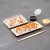 Restaurantware Pulp Tek 8.7 x 3.5 Inch Long Sushi Trays