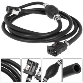 Marine Boat Fuel Line Kit 8mm (5/16") Fuel Line Assembly with Primer Bulb & Connector - 10FT Marine Outboard Boat Motor Fuel Gas Line Hose for RVs, Tractors, and Caravans