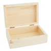 Unfinished Wood Boxes with Hinged Magnetic Lid, 4-Pack of Pinewood