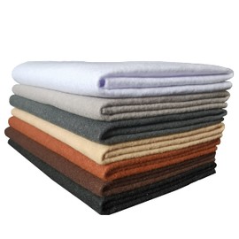 Qililandiy 7Pcs 1.4mm Thick Soft Felt Fabric Sheet Assorted Colors Felt Pack DIY Craft Sewing Squares Nonwoven Patchwork 45x45cm 7 Colors (Brown)