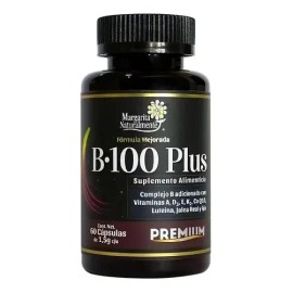 Complejo B 100 Plus Premium 60 Caps Margarita Naturalmente                                                                                            