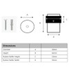 HANDLEZONE® 4 Pack Floor Mounted Door Stop 30mm x 40mm,