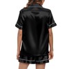 HPWUZK Women's Satin Pajamas sets Short Sleeve Sleepwear Soft Silk