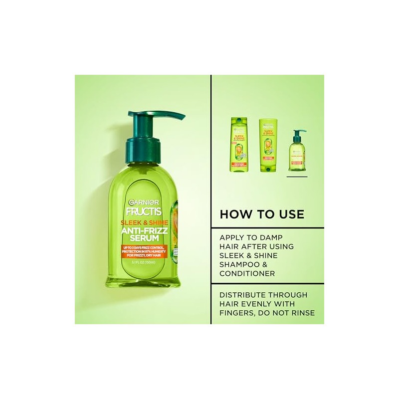 Garnier Hair Care Fructis Sleek & Shine Anti-Frizz Serum, 2