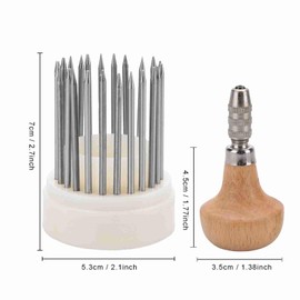 HilBeliFU 23Pcs Stone Setting Tools Set, Metal Bead Setting Tool with Wooden Handle, Jewelry Graver Kit with Storage Box, Engraving Bead Grain Tool for DIY Craft Jewelry Making
